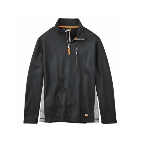 Studwall 1/4 Zip Textured Jet Black