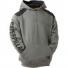 LOGO PANEL HOODED SWEATSHIRT DARK HEATHER GREY