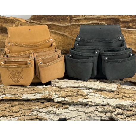 Poche à clous 6 poches en cuir de bœuf