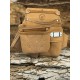 Sac à outils avec porte-marteau & ruban – multi-rangement gaucher en cuir de bœuf