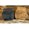 Sac à outils multirangement 5 poches & équerre gaucher en cuir de bœuf