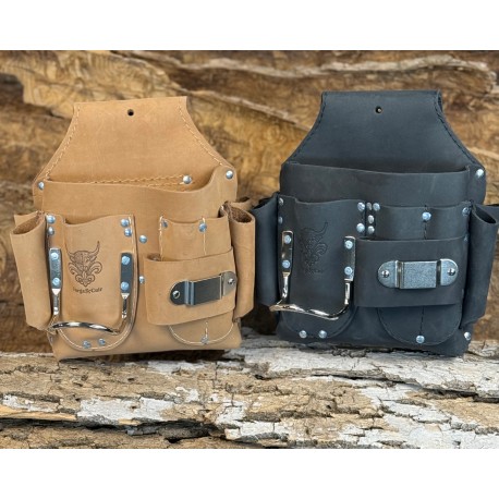 Sac à outils deluxe système intérieur droitier en cuir de bœuf