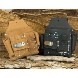 Sac à outils deluxe système intérieur gauché en cuir de bœuf