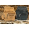 Sac à outils multirangement 5 poches&equerre droitier en cuir de bœuf