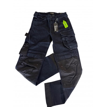 Jeans ultra-stretch avec porte-genouillères