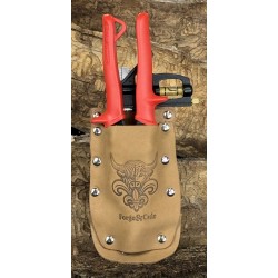 Porte equerre & pince en cuir de bœuf