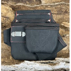 Sac à outils avec porte marteau&tape multi rangement droitier en cuir de bœuf ÉDITION NR