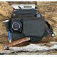 Sac à outils avec porte-marteau & ruban – multi-rangement gaucher en cuir de bœuf *ÉDITION NFR