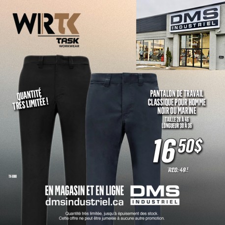 Pantalon WRTK de travail classique pour hommes